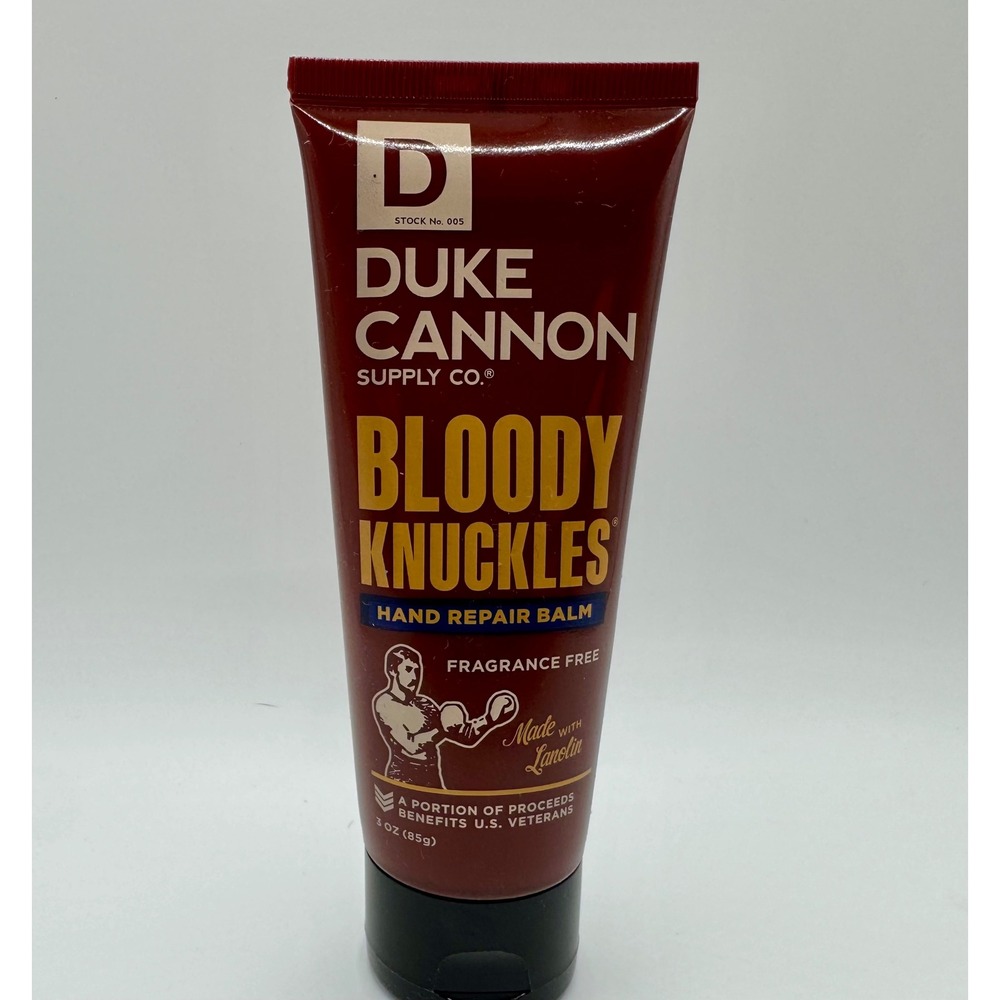 Duke Cannon Bloody Knuckles Hand Repair Balm Cream 3oz‎ Fragrance Free Lanolin